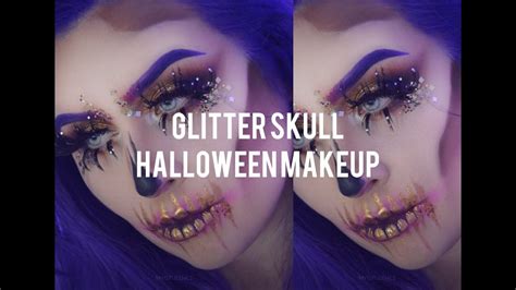 glitter skull makeup|glitter skulls for walls.